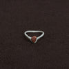 OLIO E ACETO Sterling Silver Moonstone/Lapis Lazuli/Red Snakeskin Jade Crown Ring OLIO-OA13F05-YH Red